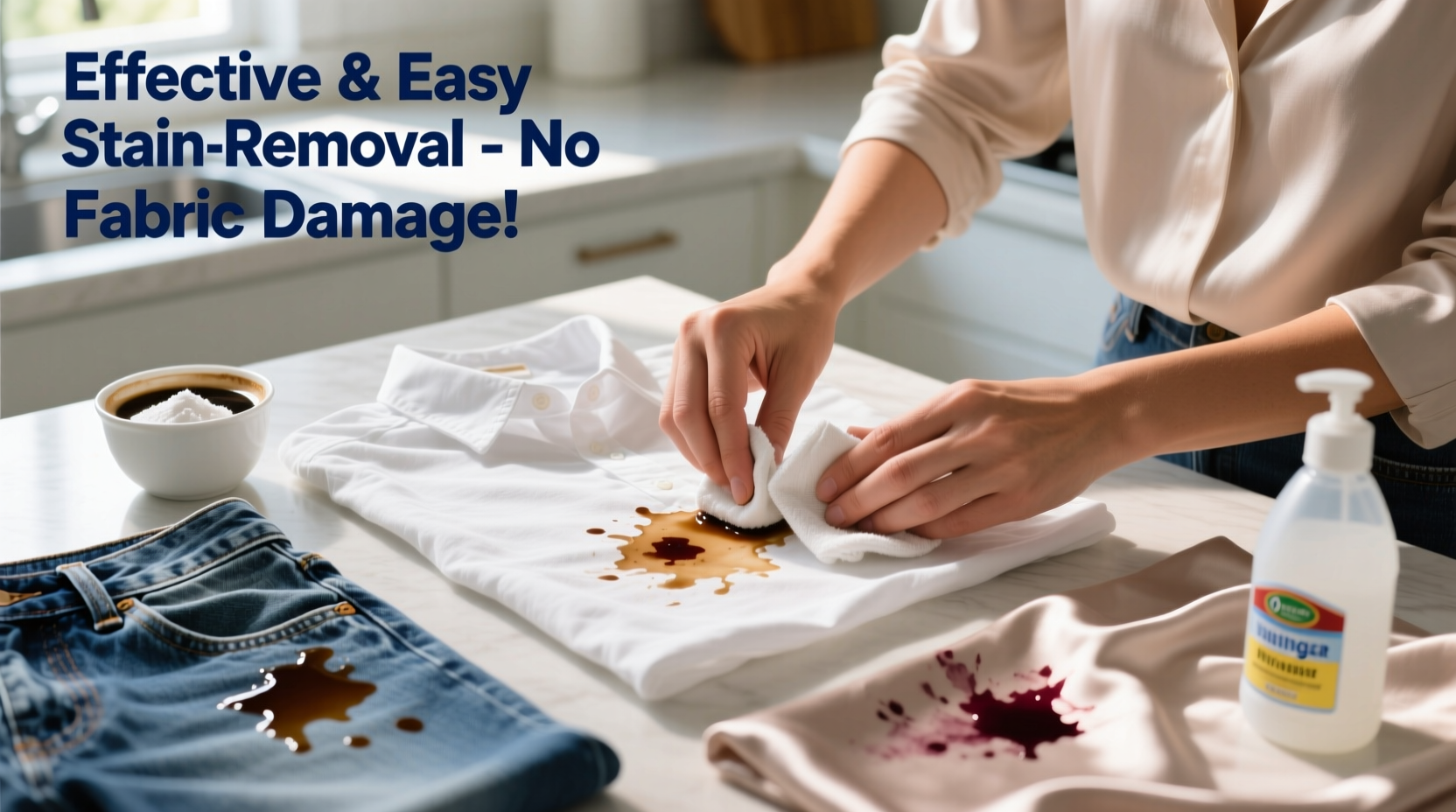 effective and easy methods to remove stains from clothes without damaging fabric