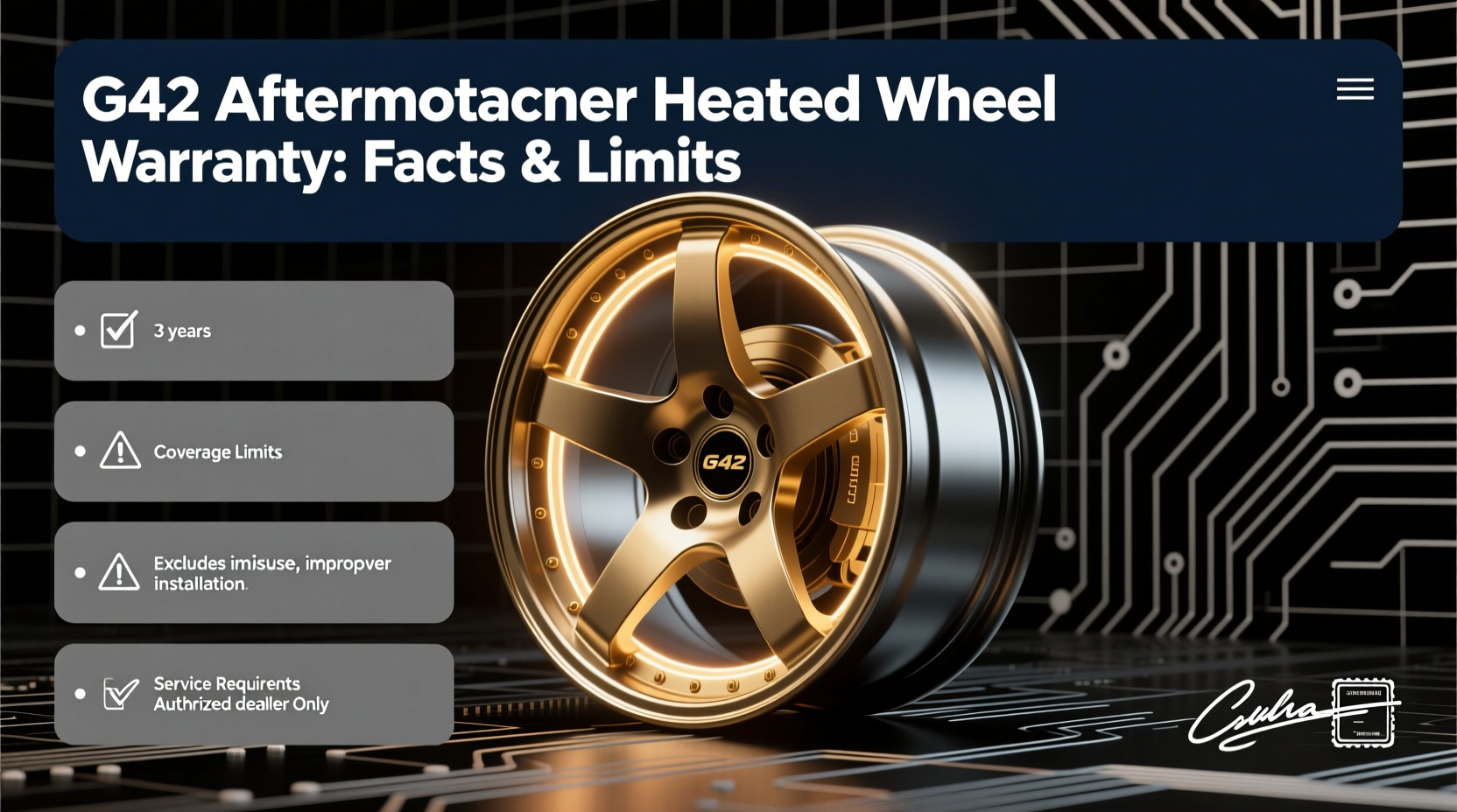 g42 aftermarket heated wheel warranty
