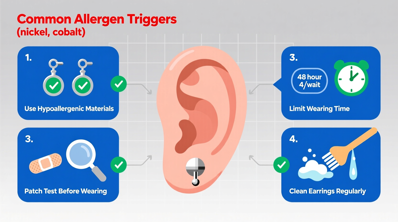 effective strategies to prevent allergic reactions from ear stud earrings