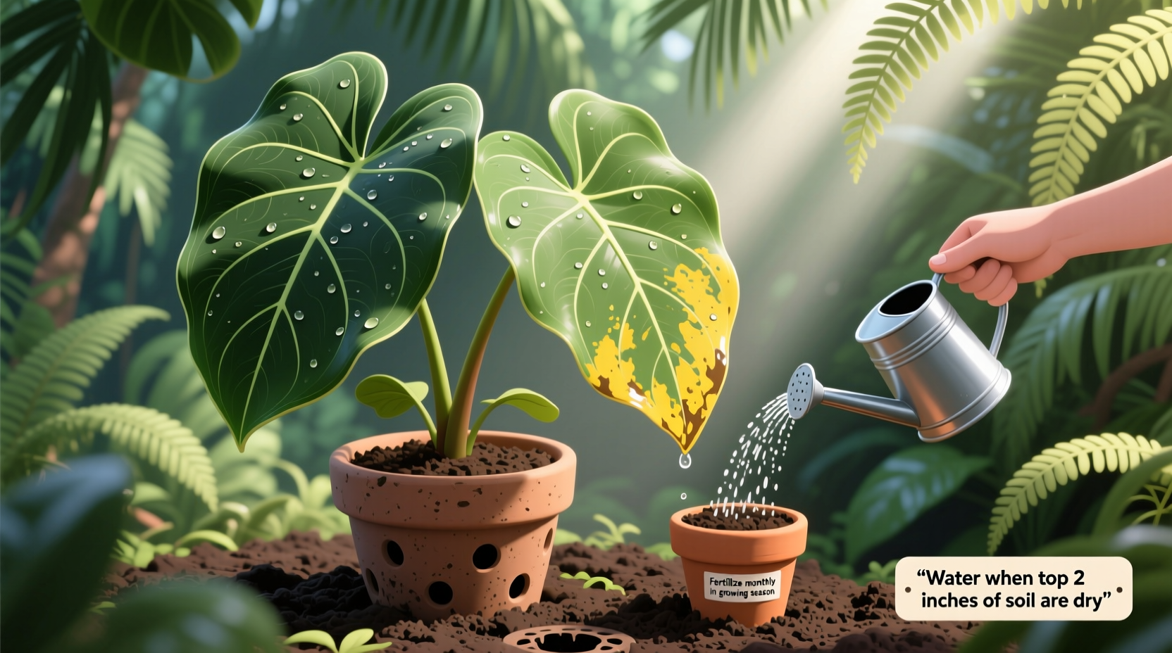 how do you take care of elephant ear plants