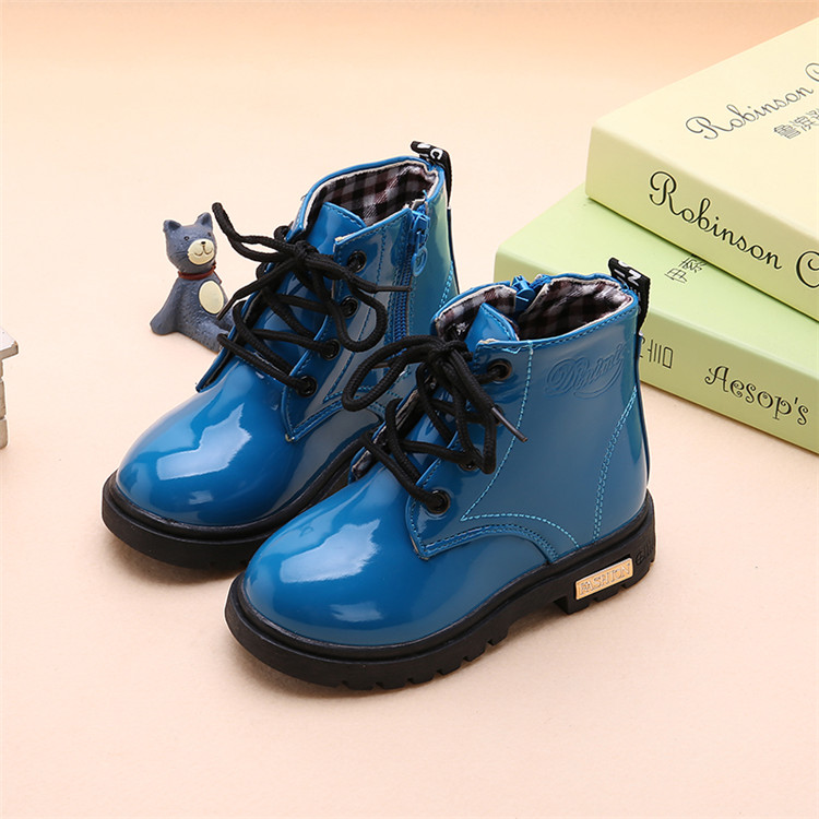 Children Shoes Martin Boots Waterproof Winter PU Leather Boys Girls Boot Kids Sneakers Casual Shoes