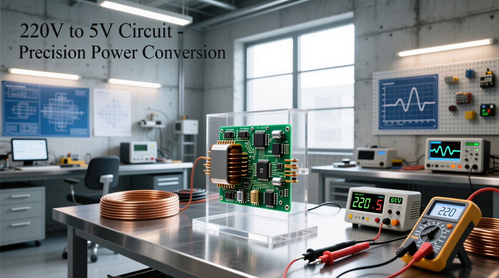 220v to 5v circuit guide safe, simple practical