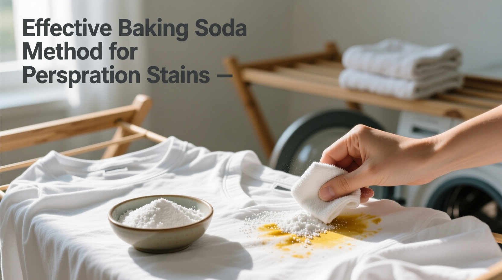 effective methods to remove perspiration stains from white clothes using baking soda