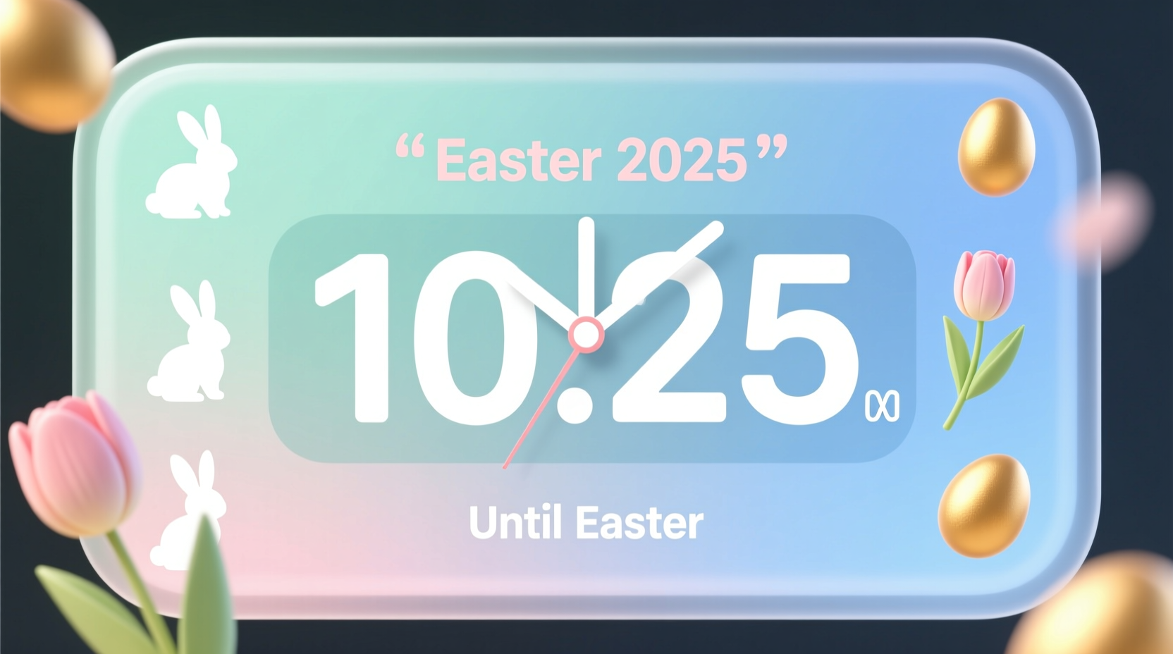 how many hours until easter 2025