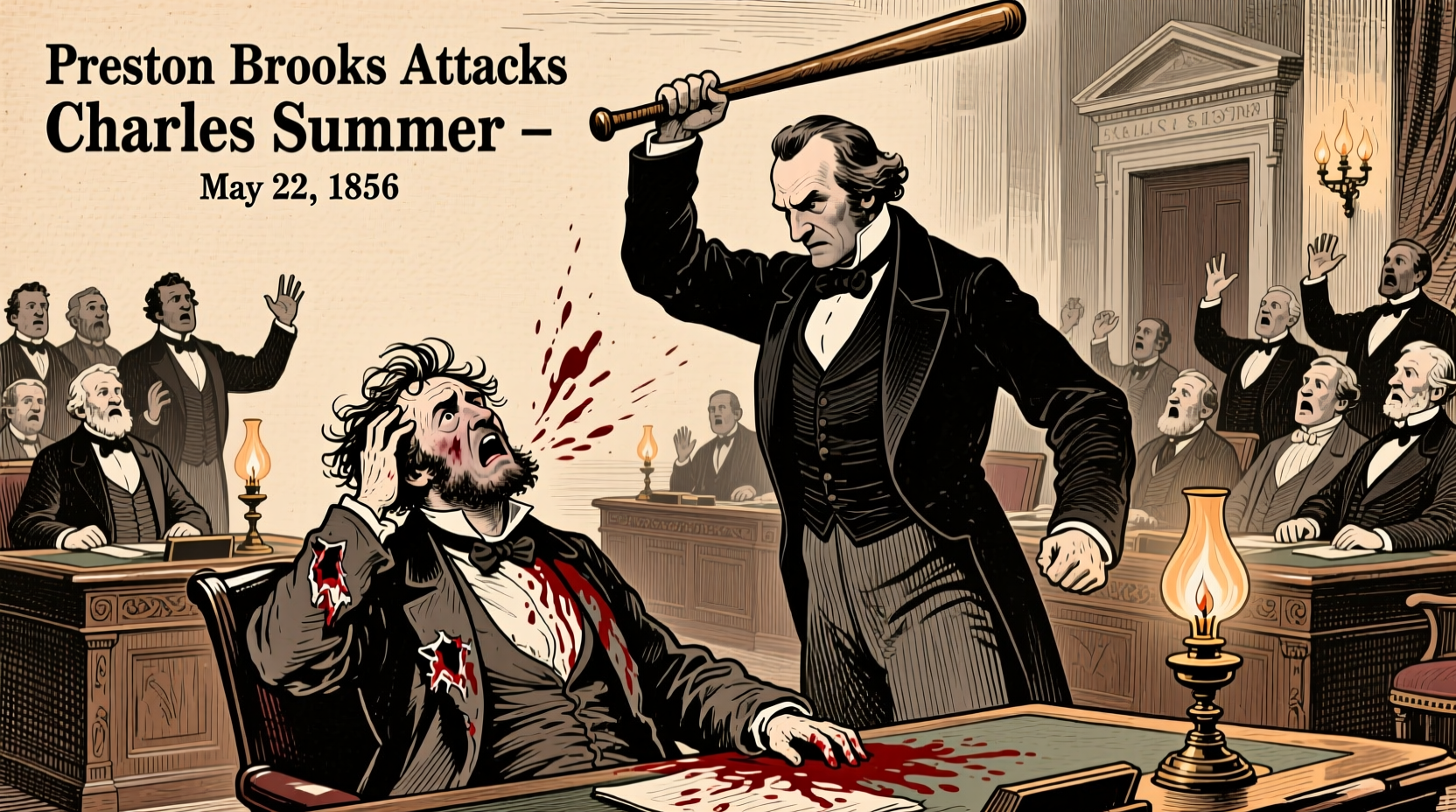 why did preston brooks attack charles sumner a senate assault