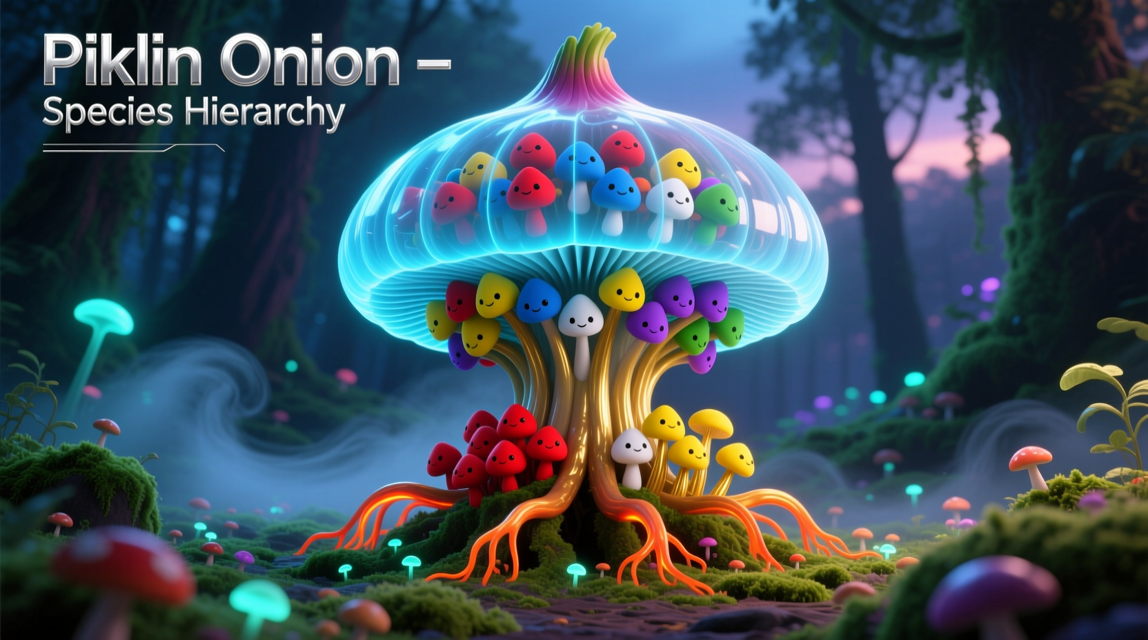 Pikmin Onion structure with different colored Pikmin