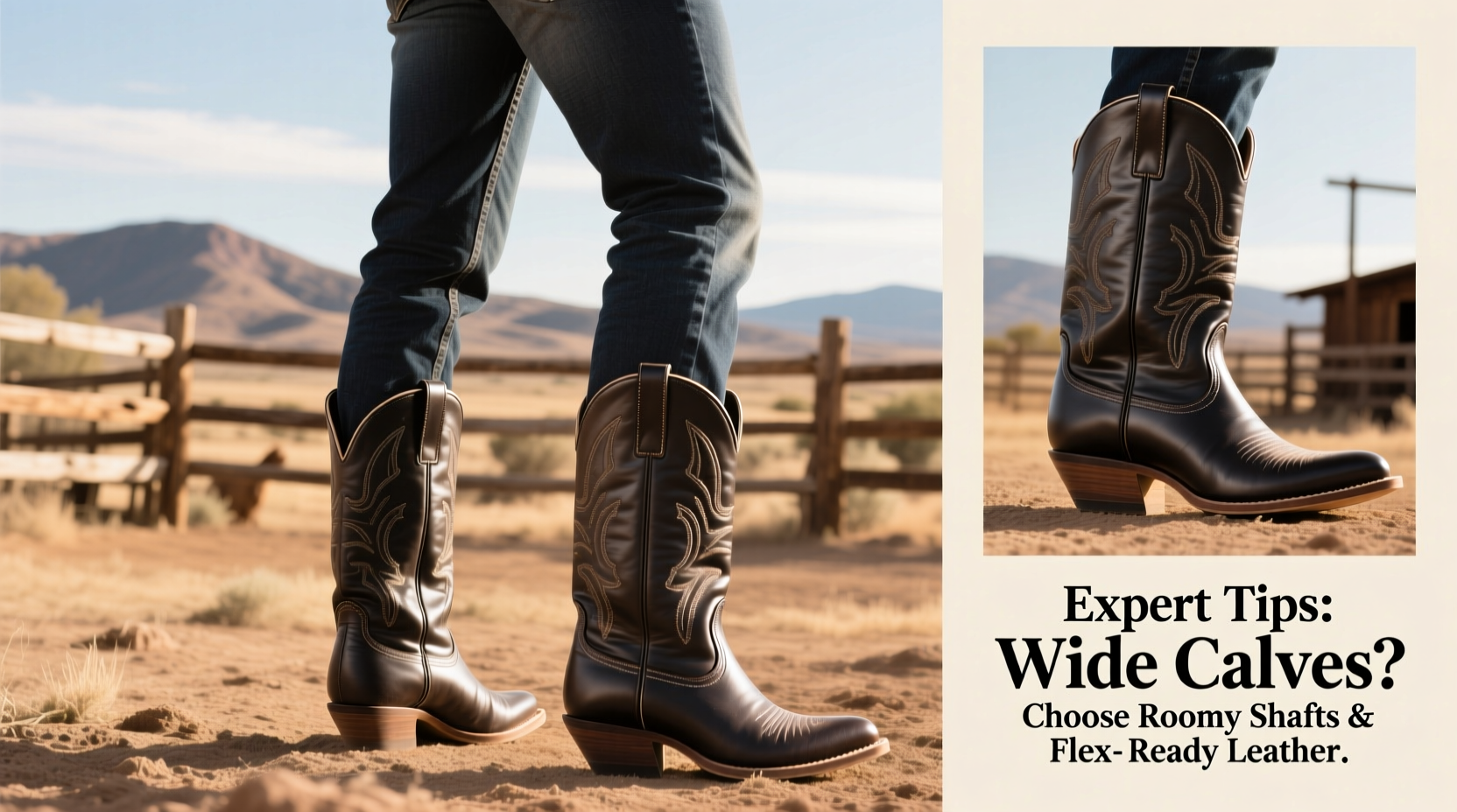 expert tips for choosing the right size cowboy boots for wide calves with comfort and style