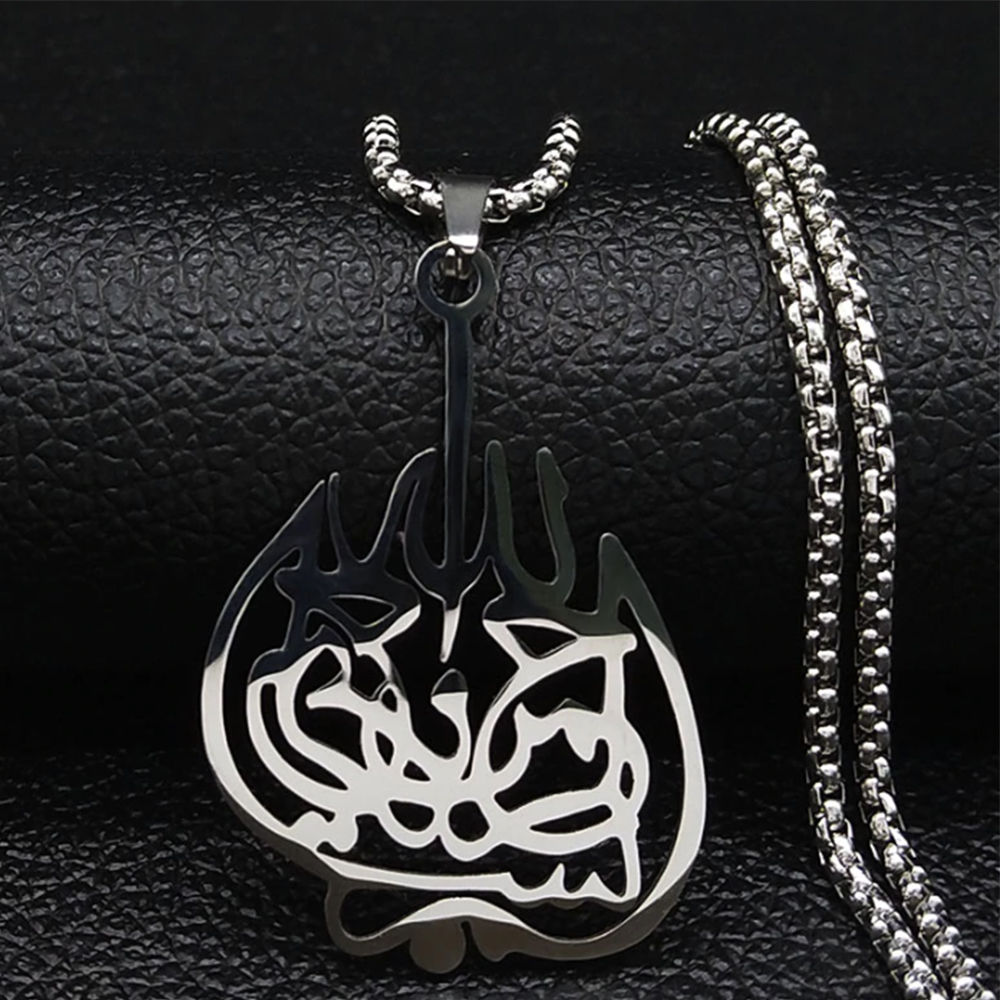 Collana Bandiera Palestina Con Mappa In Acciaio Inox | Ciondolo Smaltato | Gioielli Di Fede Islamica Per Uomo E Donna