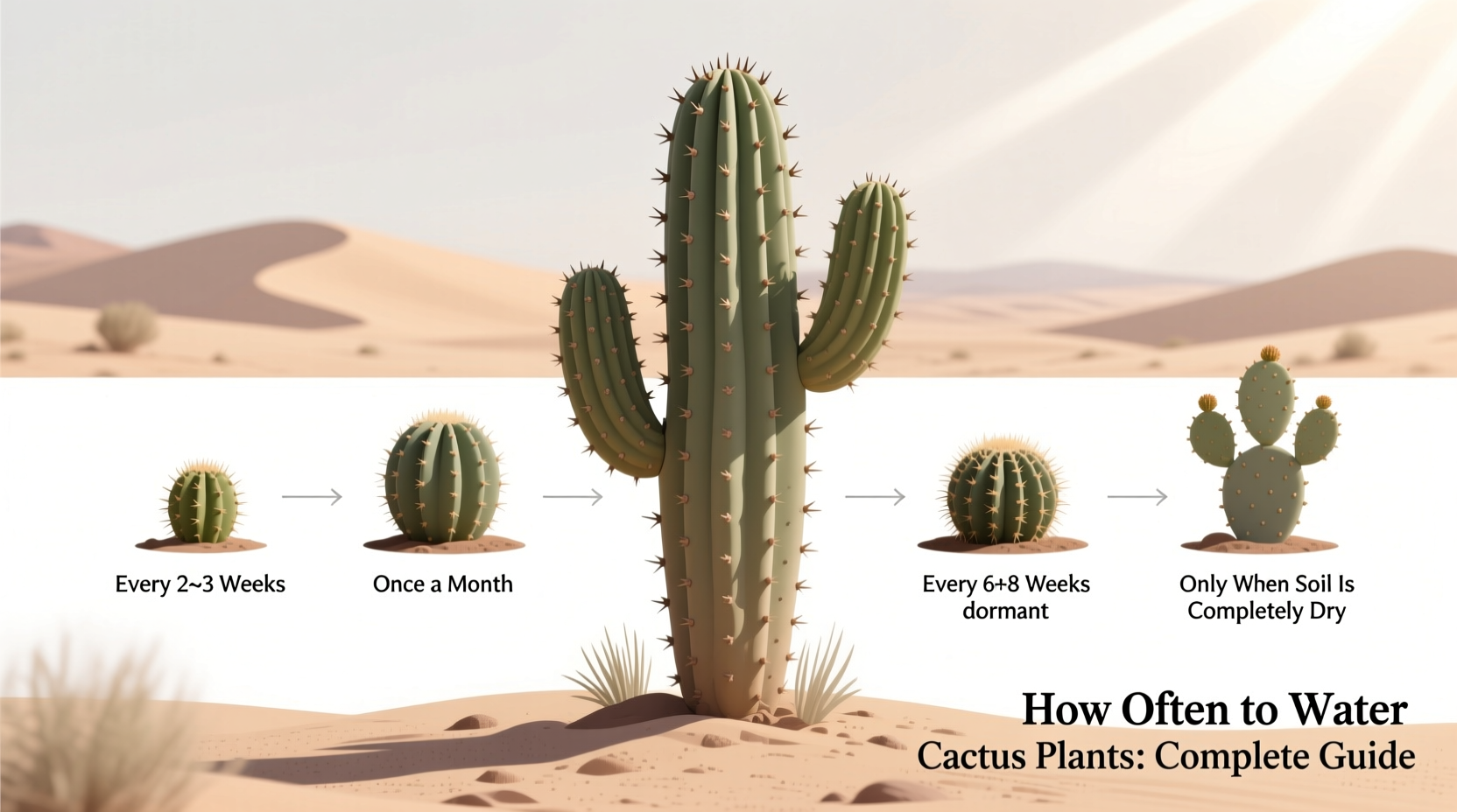 how often to water cactus plants