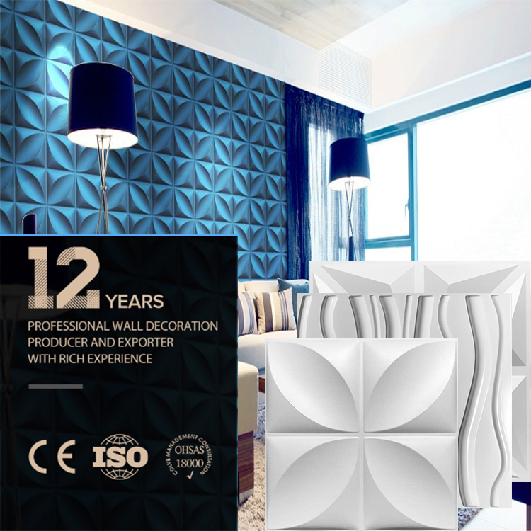 50x50cm Decorative 3D Wall Panels Home Interior Modern Design 100% PVC