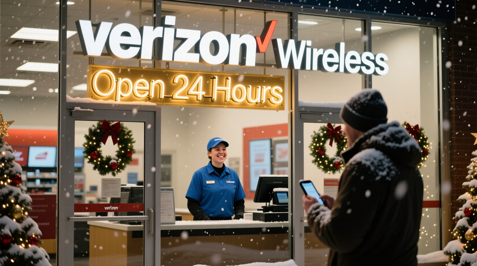is verizon wireless open on christmas eve