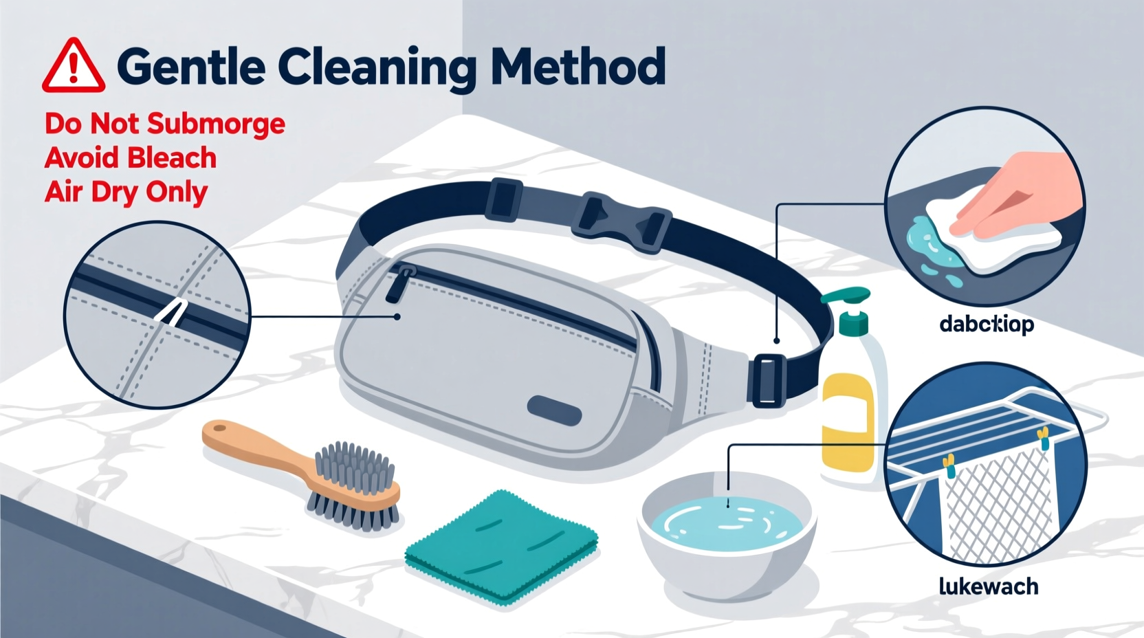 effective methods for cleaning a polyester bumbag without damaging it