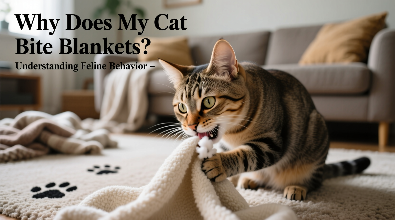 why does my cat bite blankets understanding the behavior