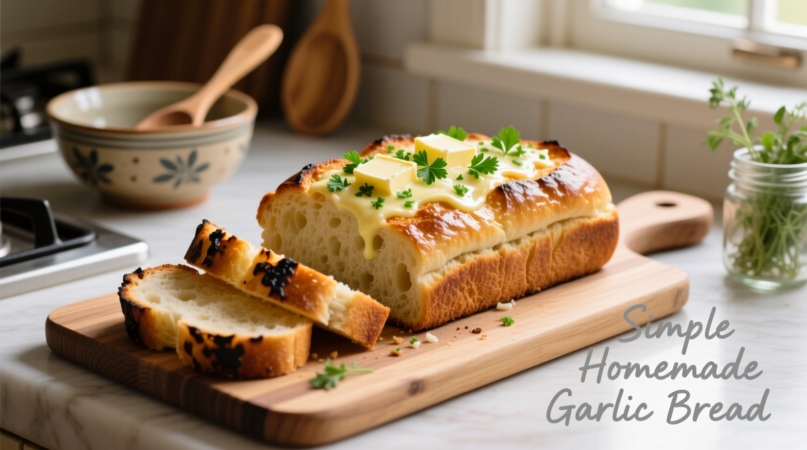 simple homemade garlic bread