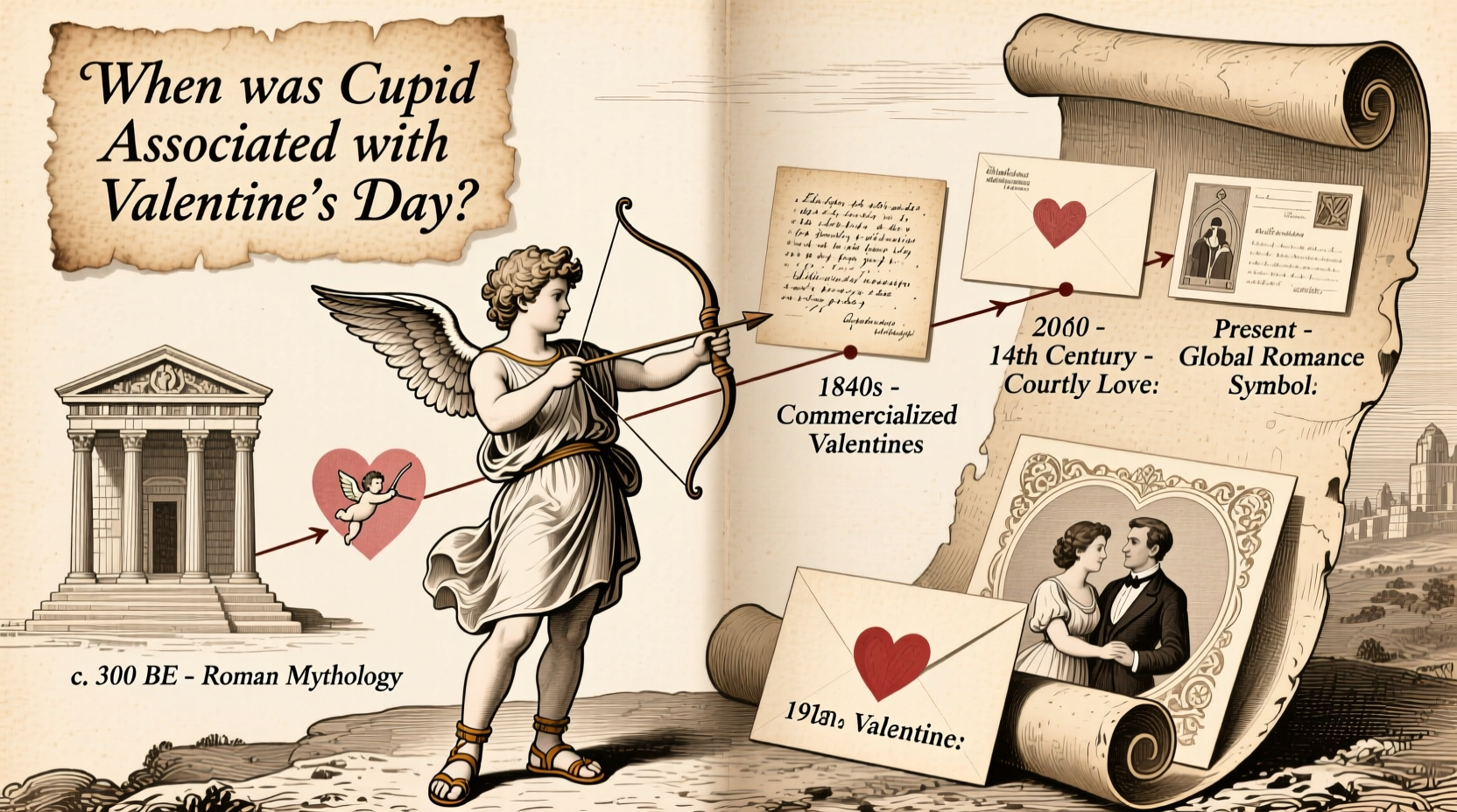 when was cupid associated with valentines day
