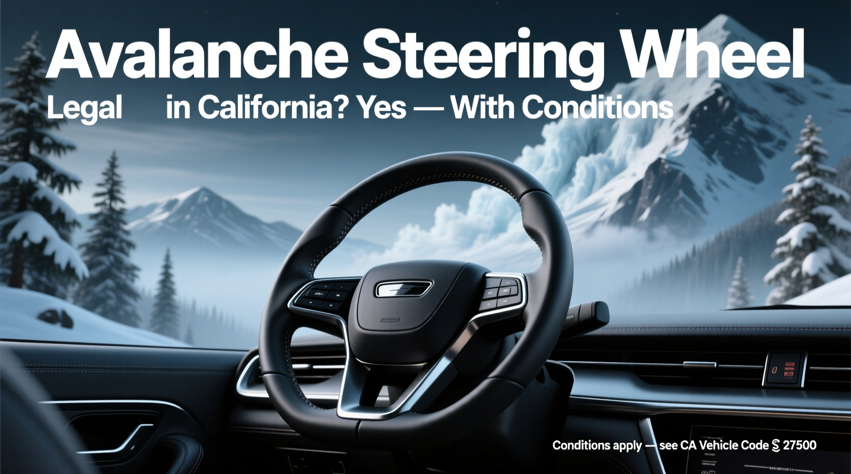 avalanche steering wheel legal california