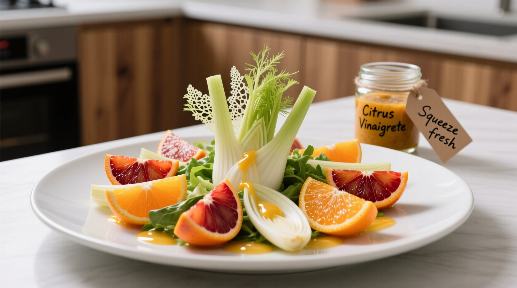 Fresh orange and fennel salad with citrus vinaigrette