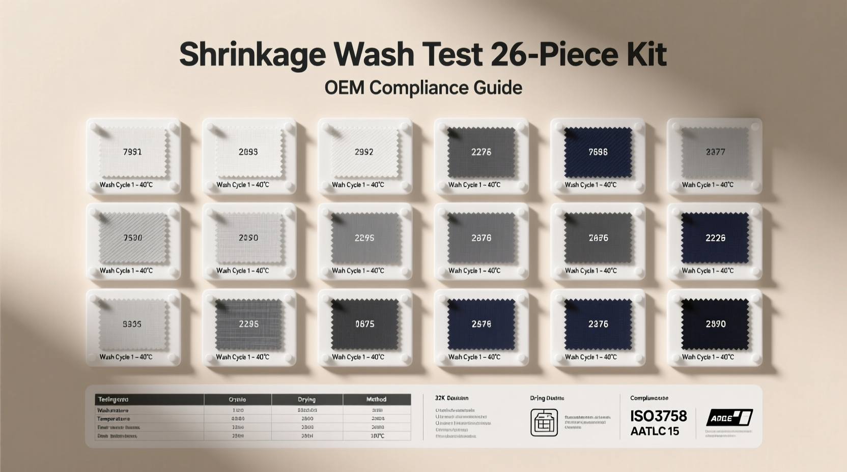 shrinkage wash test 26piece