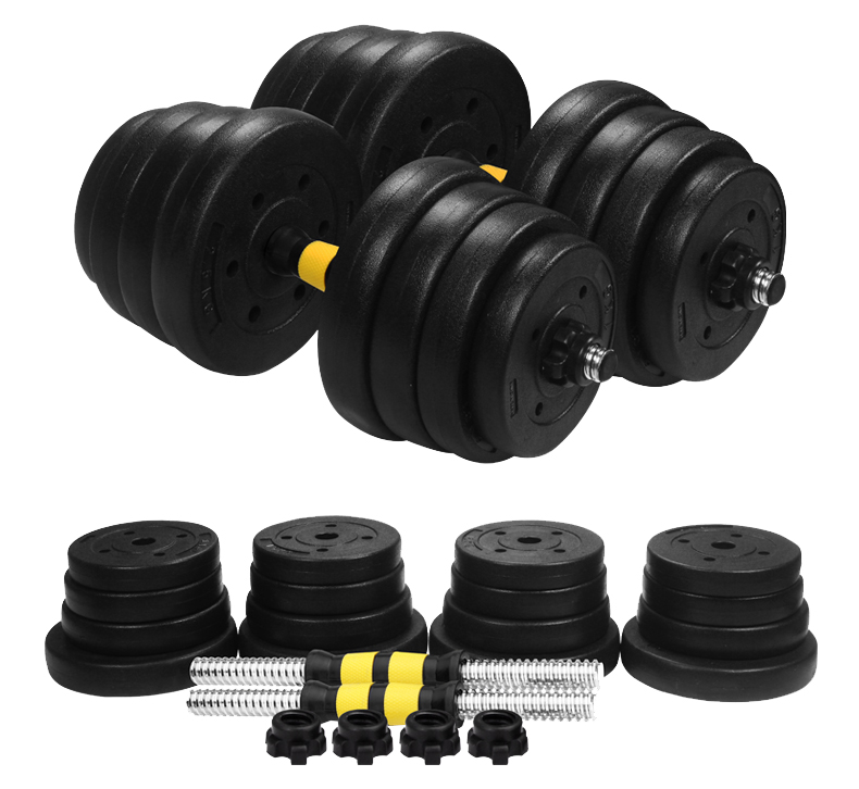 2021 Factory Gym Equipment custom 10kg 20kg 30kg 40kg 50kg Adjustable weight Plastic + Cement Dumbbell