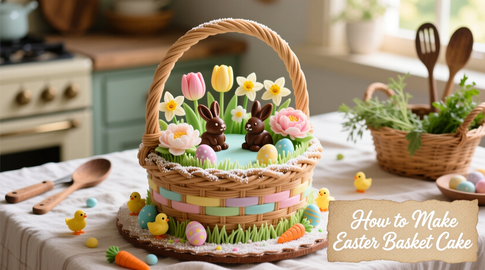 how to make easter basket cake