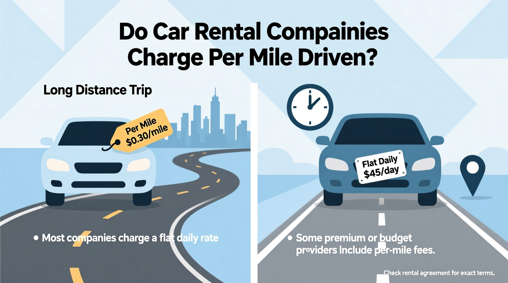 do car rental companies charge per mile