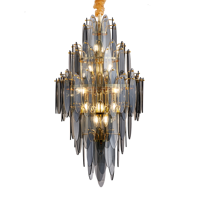 Newly creative bedroom Smoky gray glass scone wall lamp