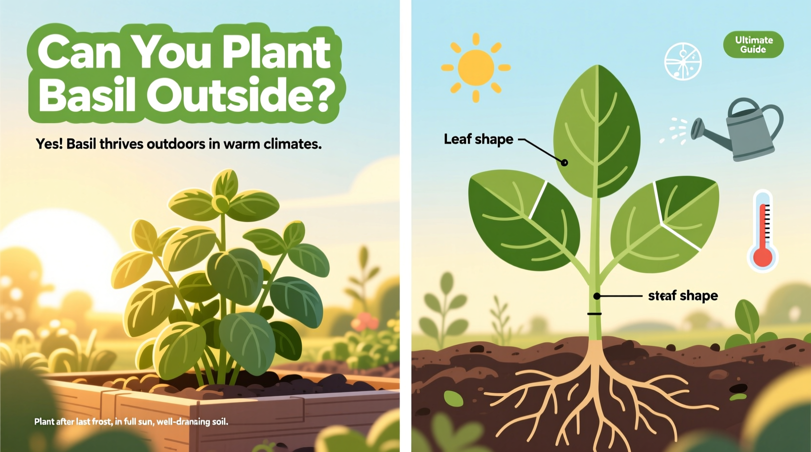 can you plant basil outside