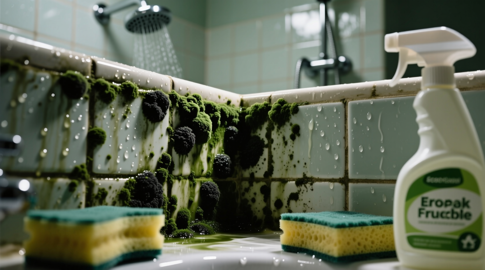 how to clean moldy shower spots