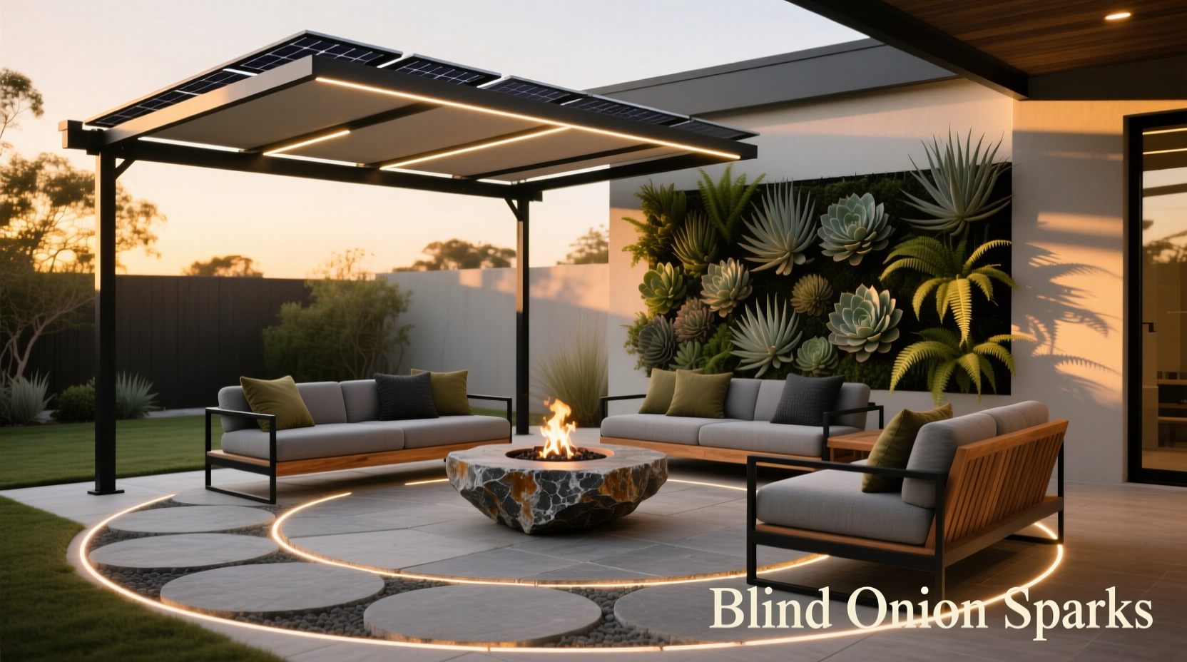 Blind Onion Sparks outdoor patio seating area
