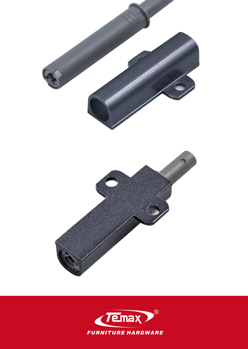 Cabinet Door Damper Aluminum Cover Door Buffer  Push to Open System with Magnetic