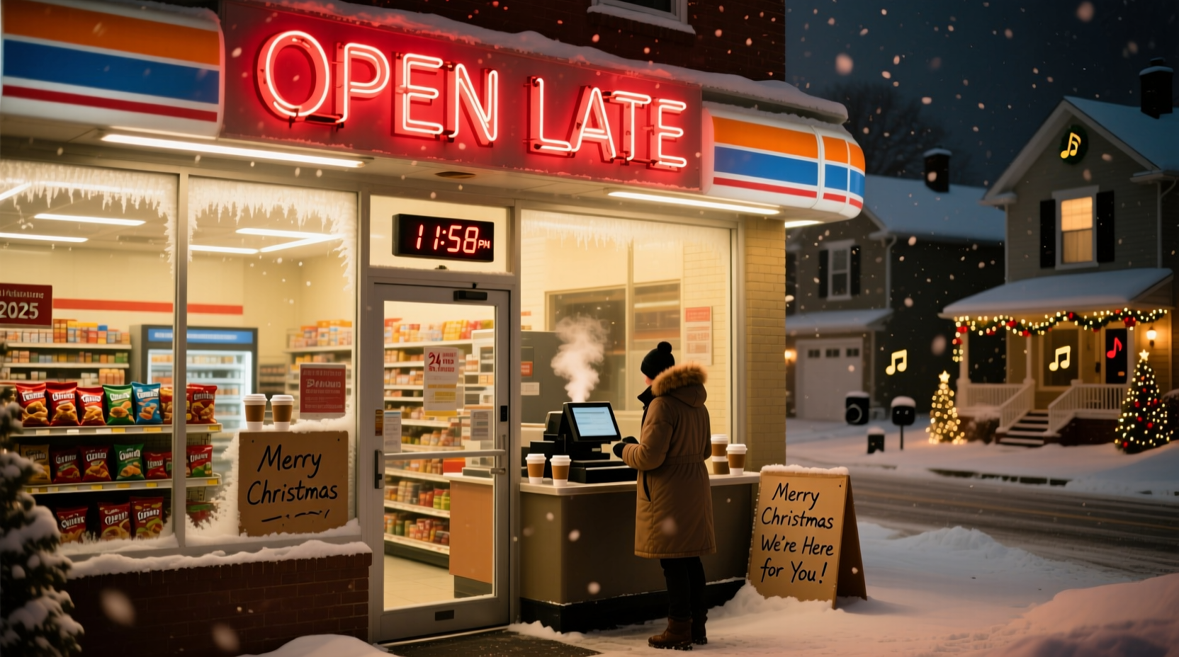 what is open late on christmas eve