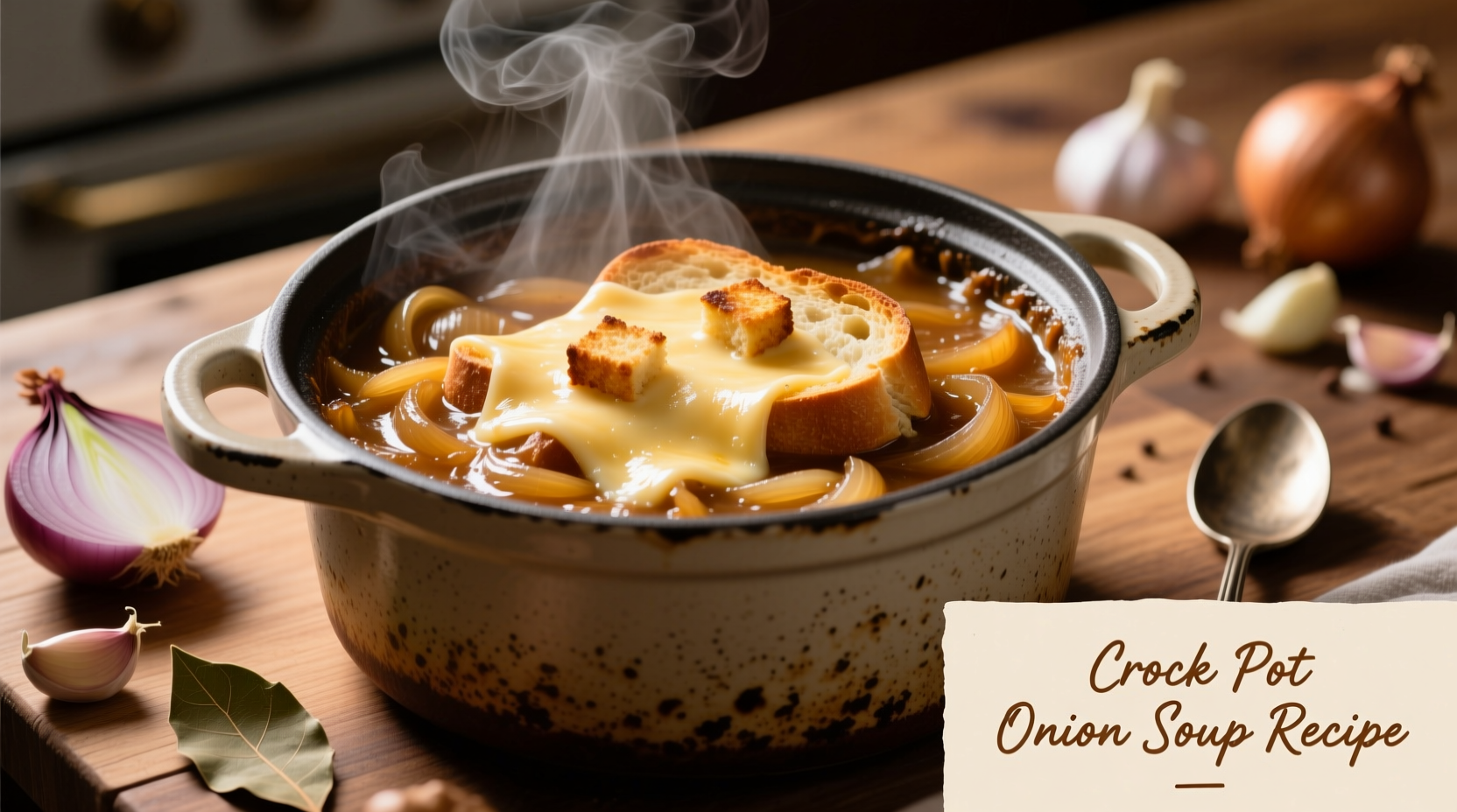 crock pot onion soup recipe