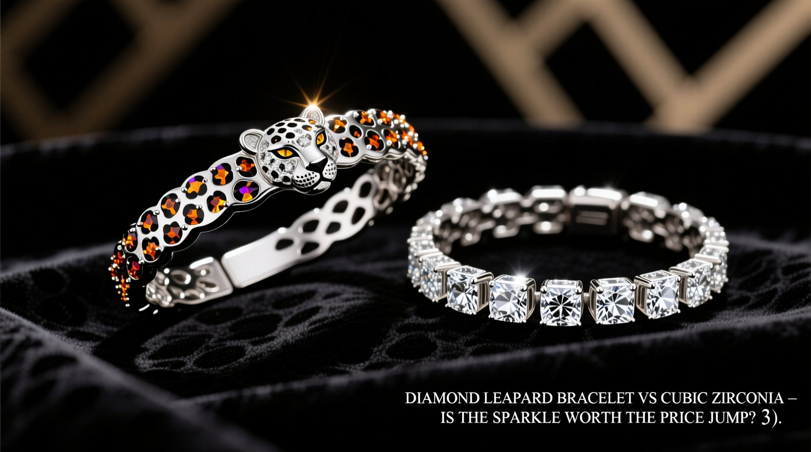 diamond leopard bracelet vs cubic zirconia is the real sparkle worth the price jump 3