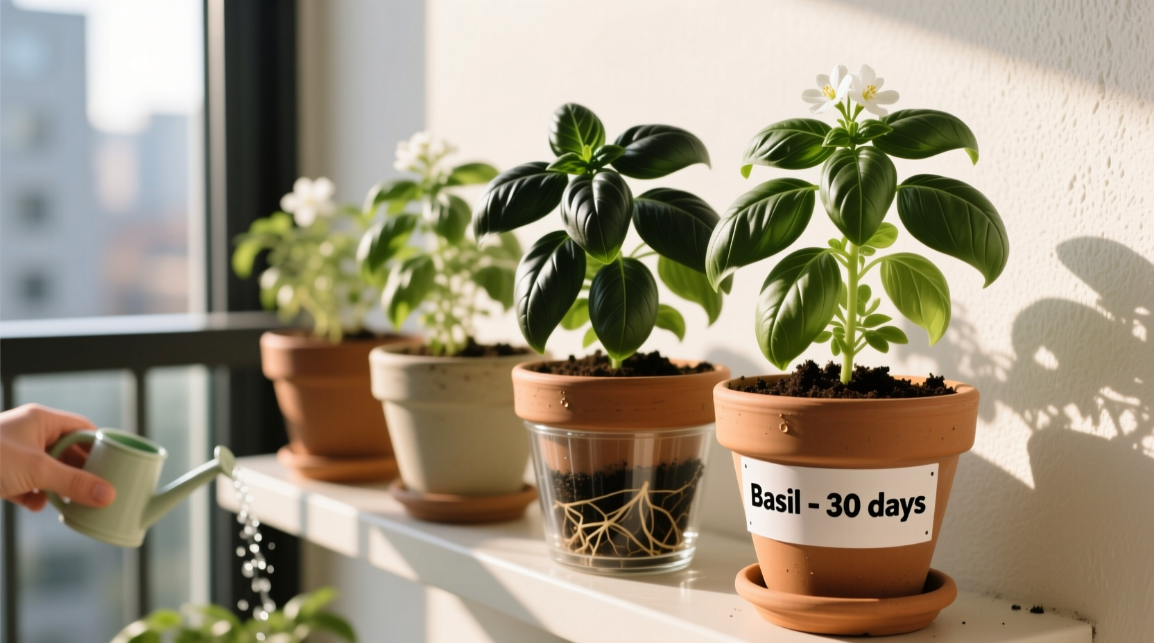 how to grow basil in pots