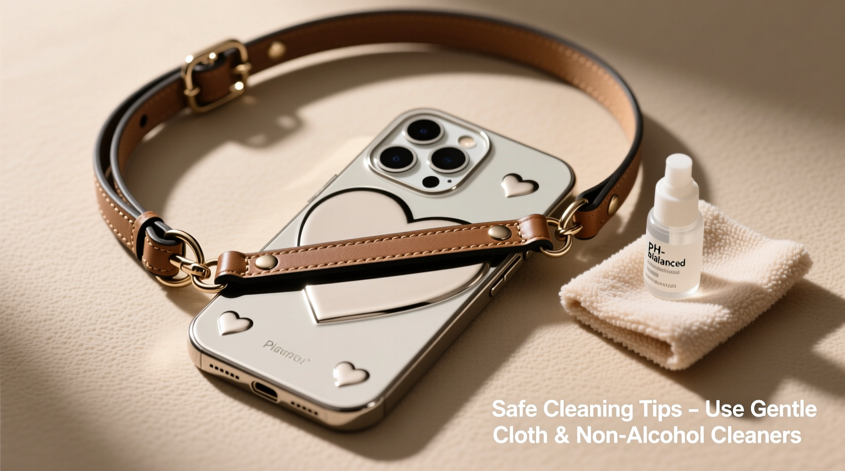 effective tips to clean and maintain your plated heart phone case with crossbody strap safely