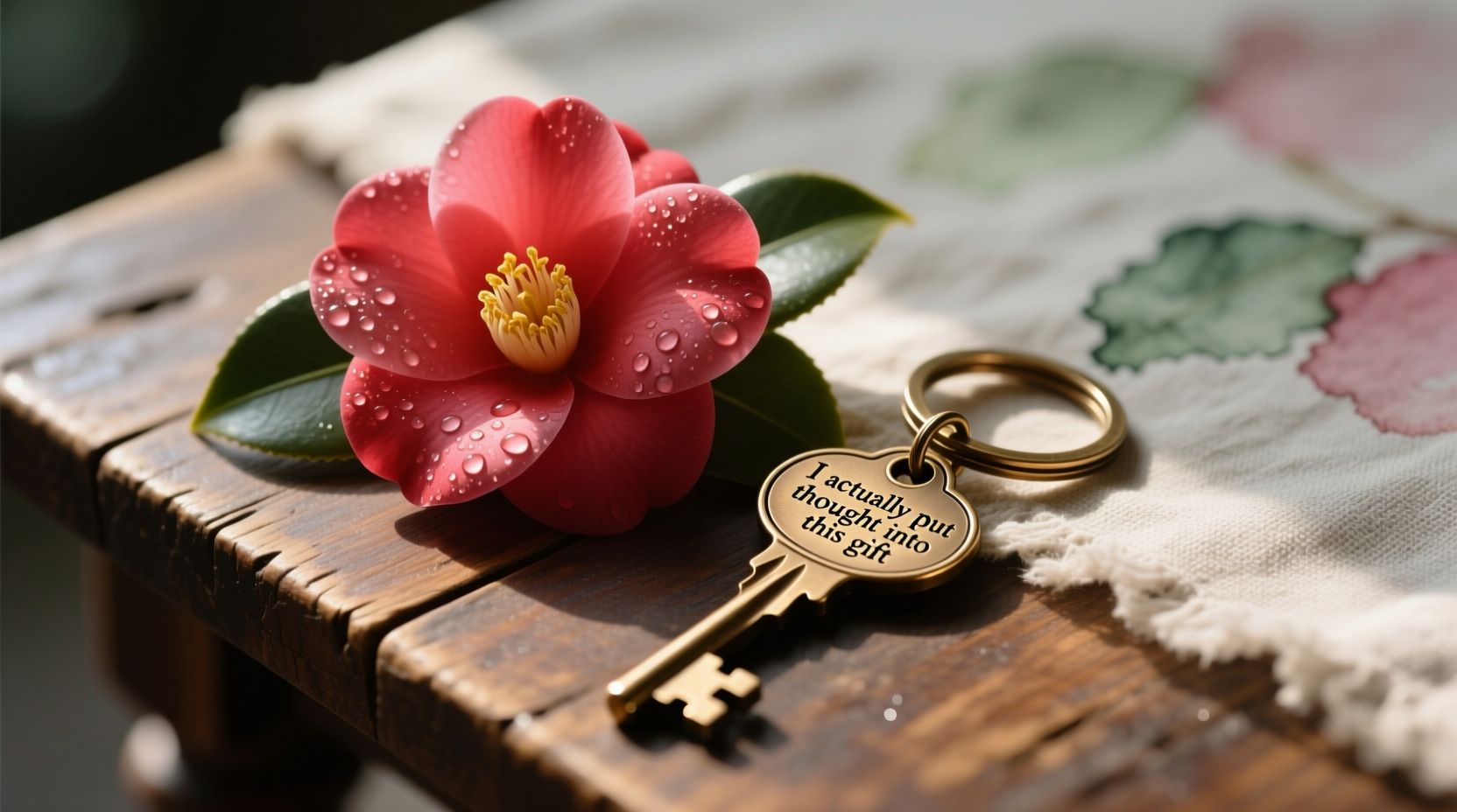 camellia vs engraved keychain which one says i actually put thought into this gift