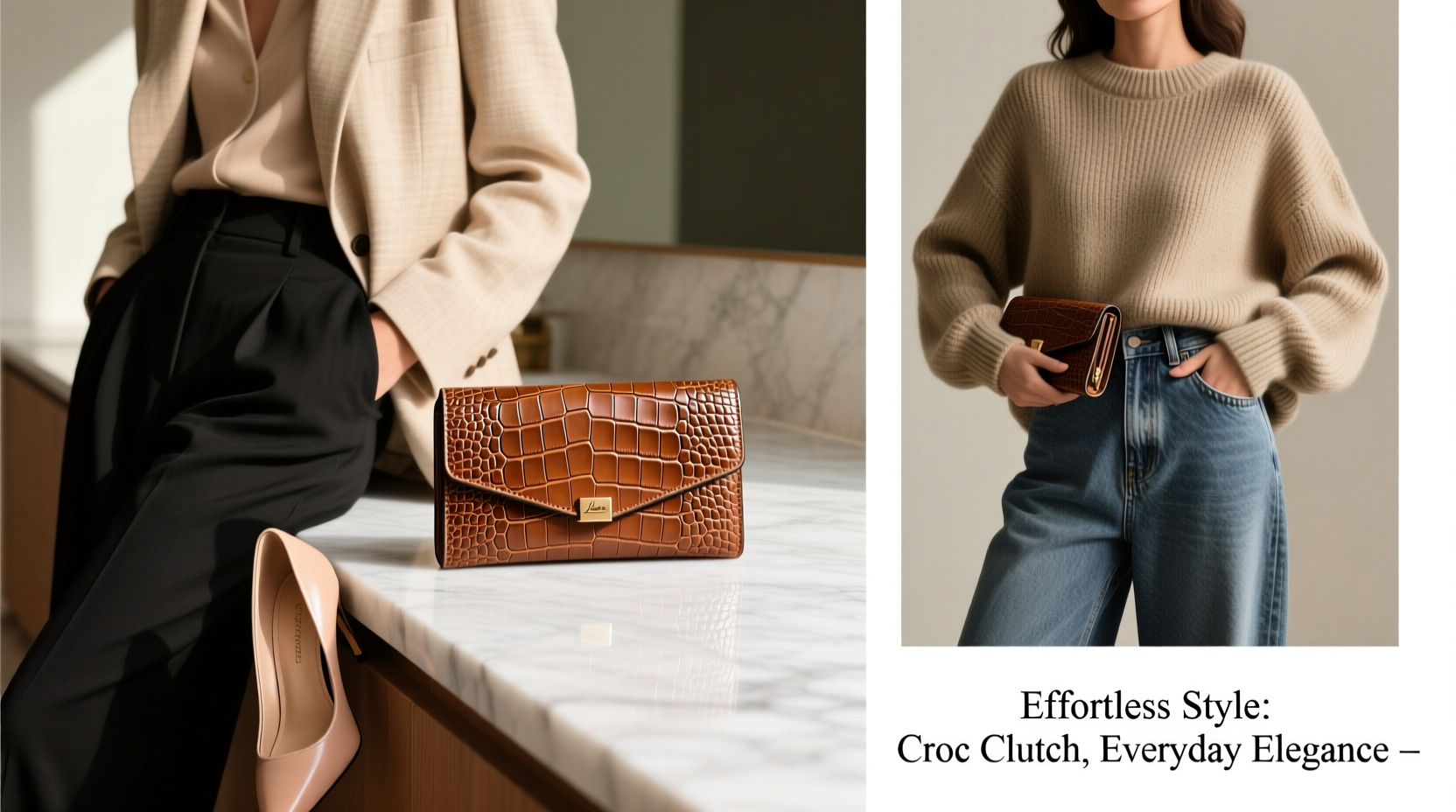 effortless ways to style a crocodile pattern clutch wallet for chic everyday looks