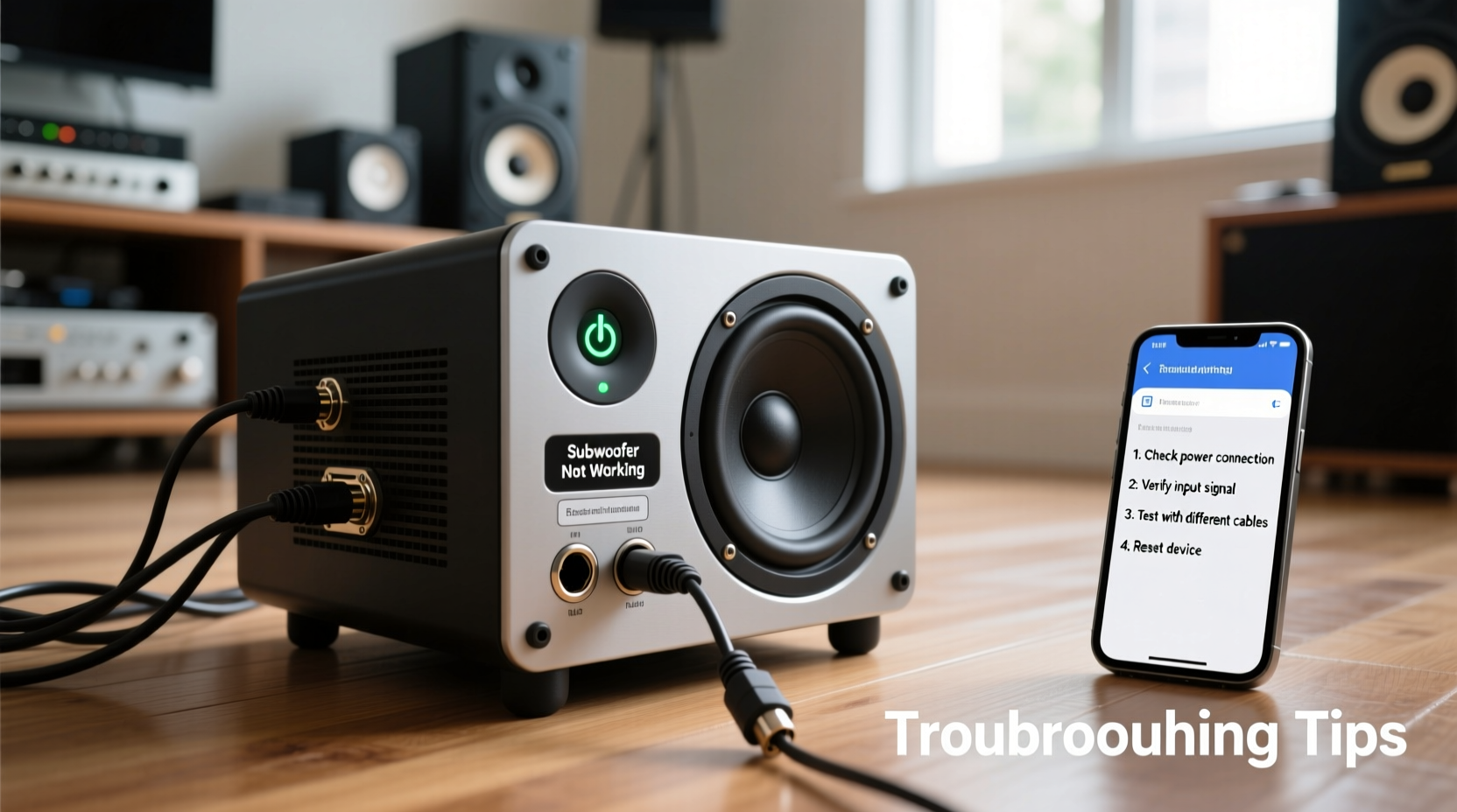 subwoofer not working common problems troubleshooting tips
