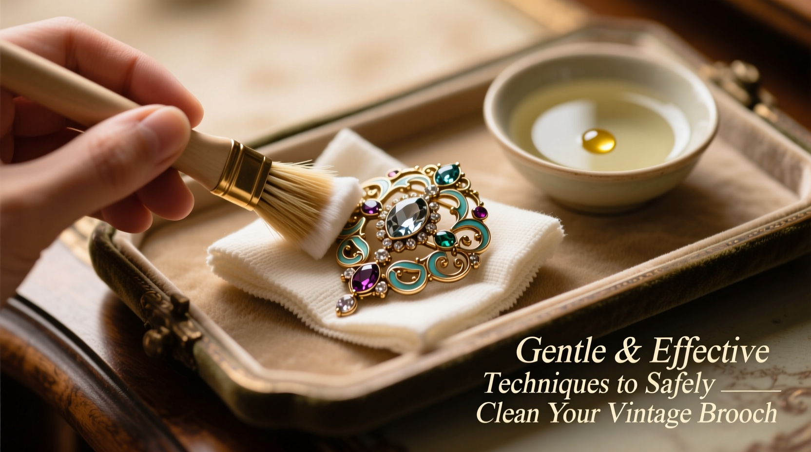 gentle and effective techniques to safely clean your vintage brooch