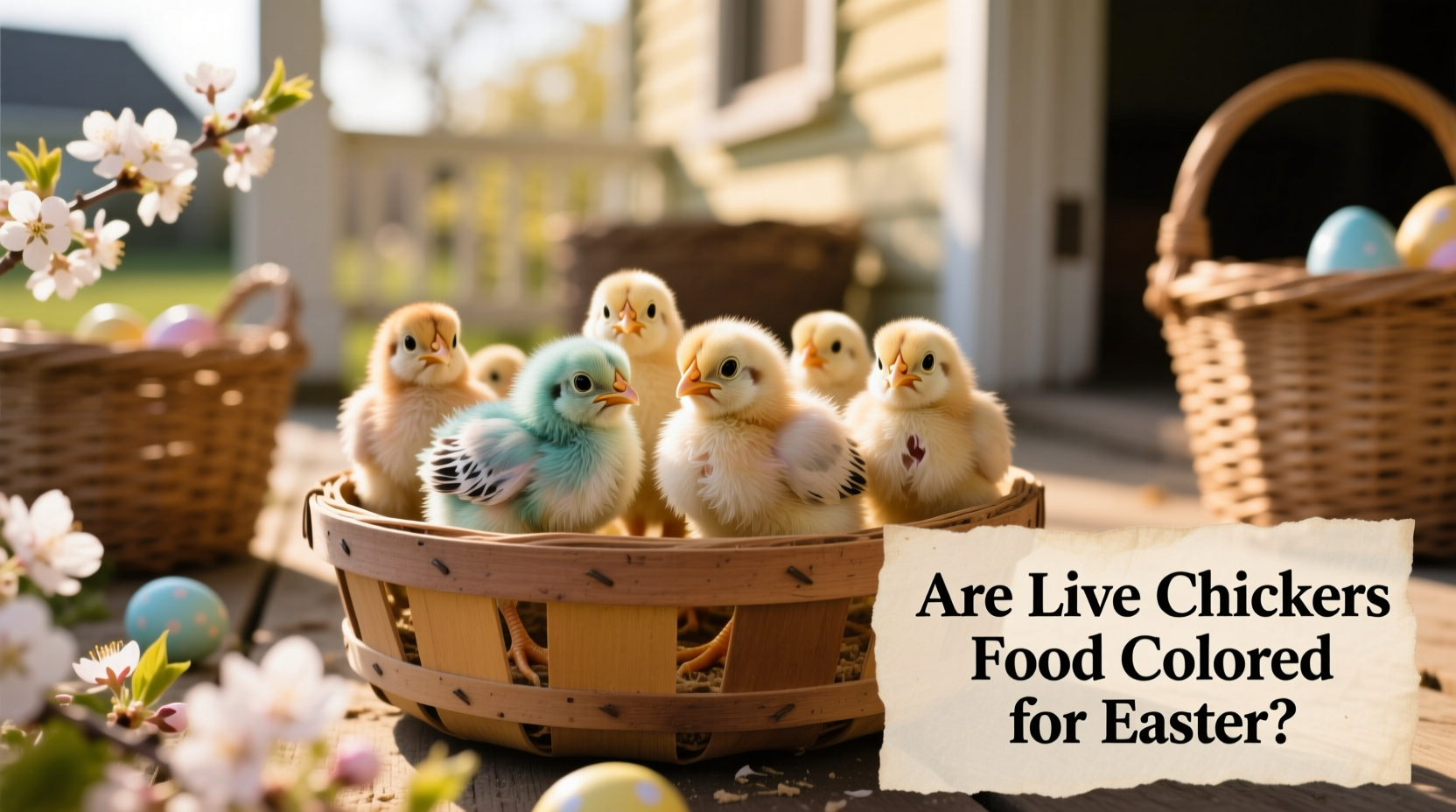 are live chicks food colored for easter