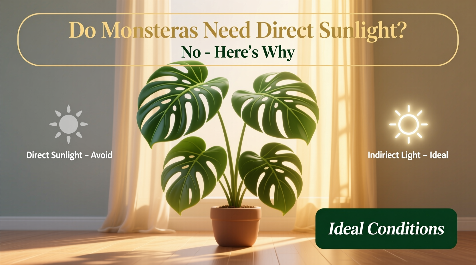 do monsteras need direct sunlight