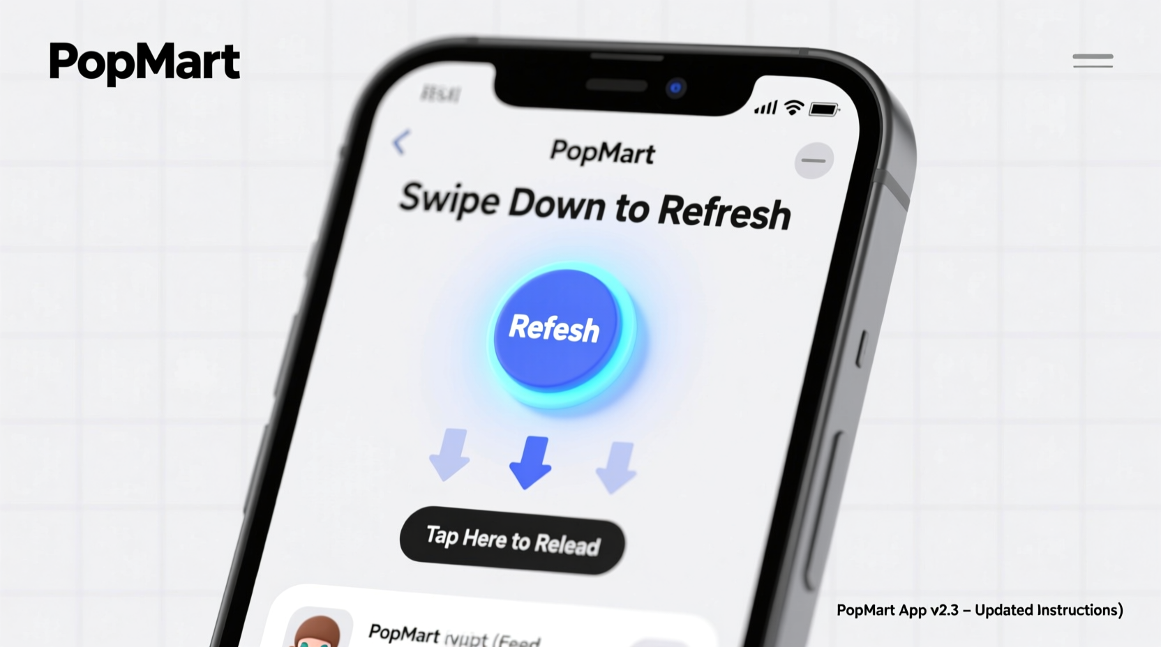 how to refresh popmart app