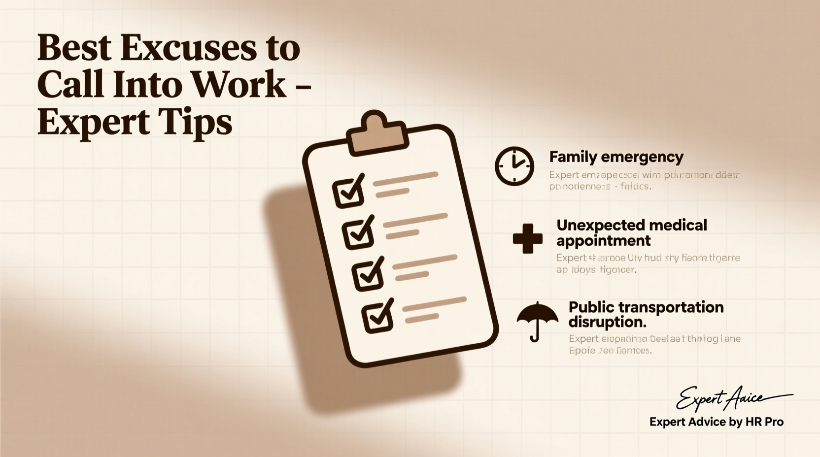 reliable and practical best excuses to call into work expert tips