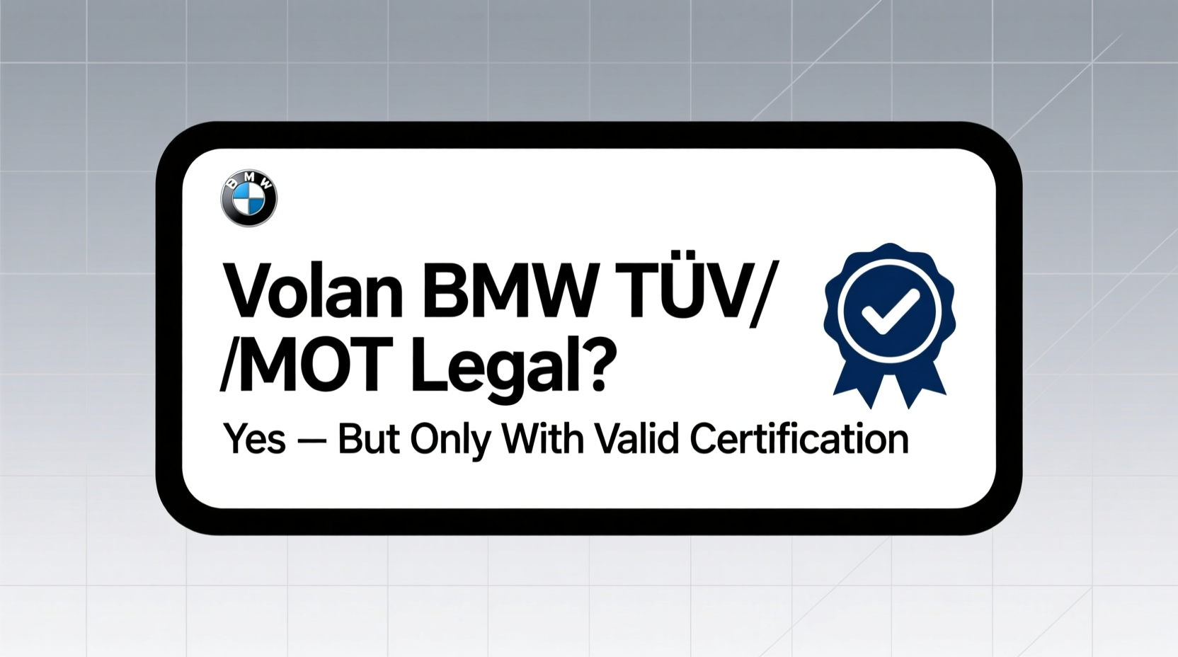 volan bmw tuv mot legal