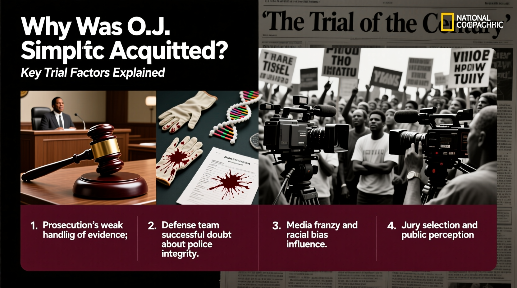 why was o j simpson acquitted key trial factors explained