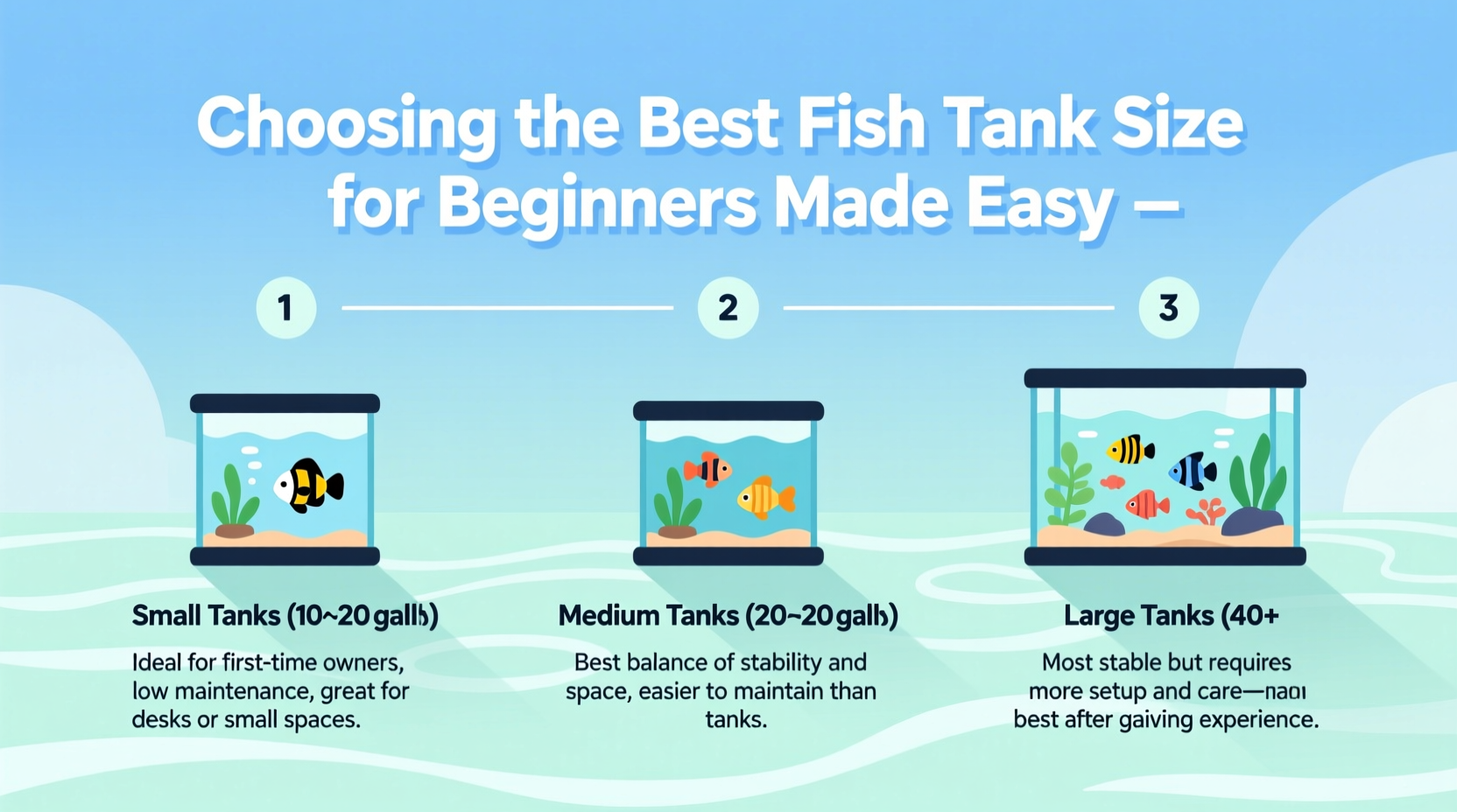 choosing the best fish tank size for beginners made easy