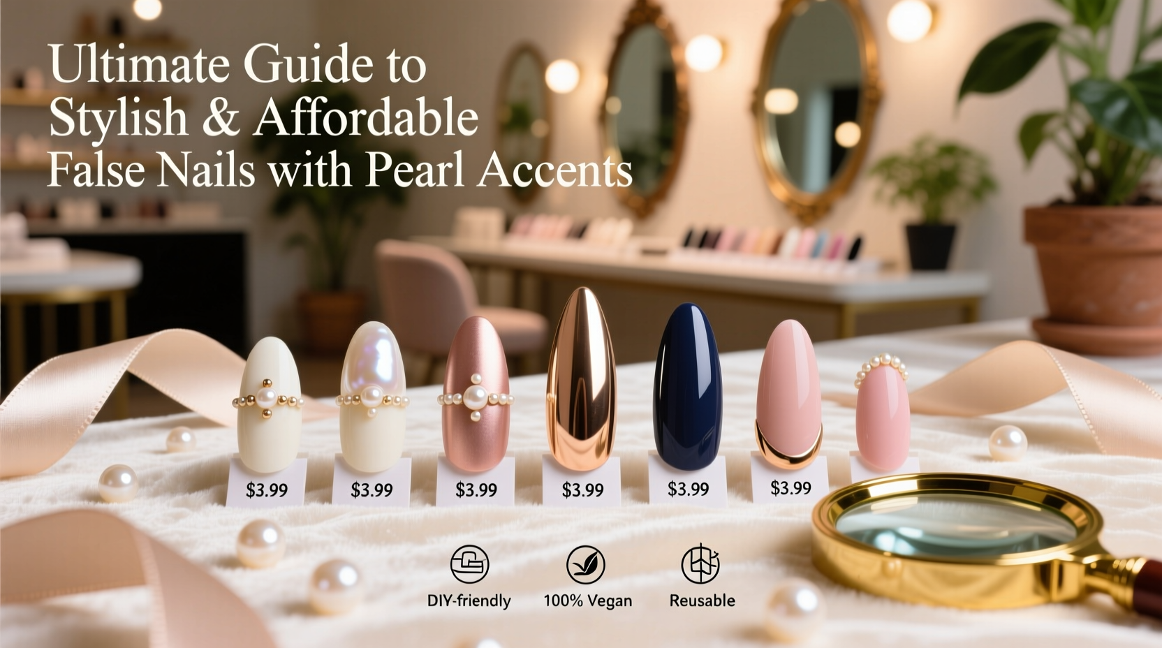 ultimate guide to finding stylish and affordable false nails with pearl accents