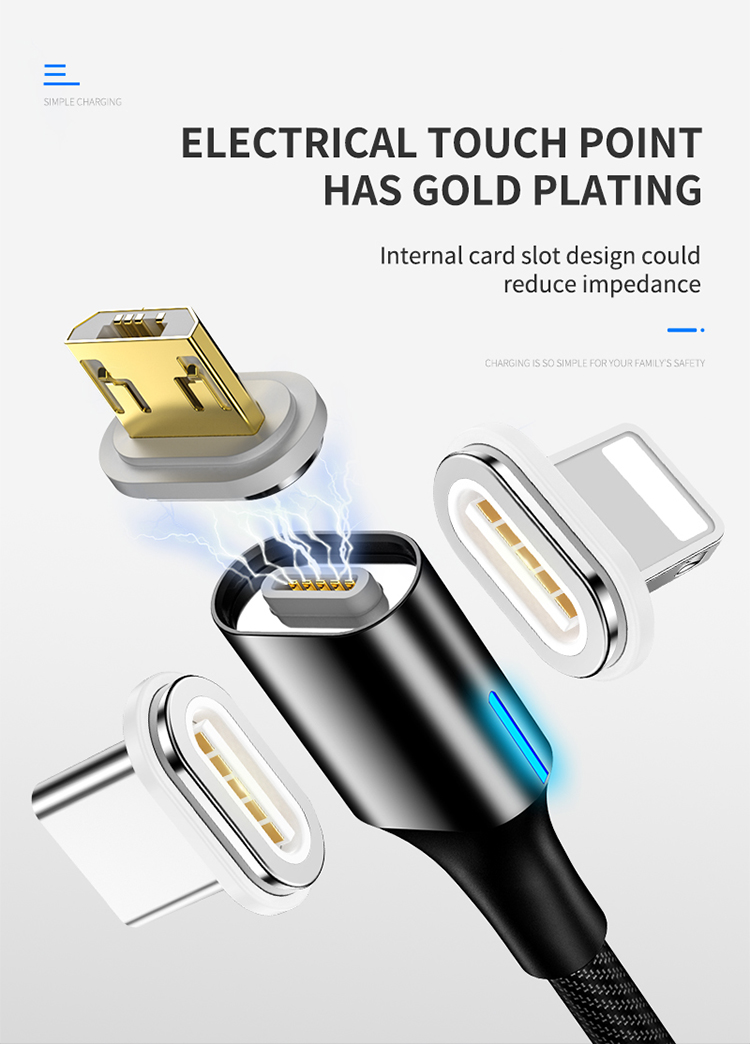 New design super speed charger 3in1 usb magnetic charging cable