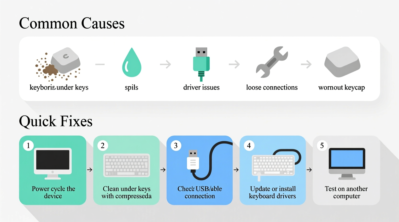 keyboard keys not working reasons quick fixes