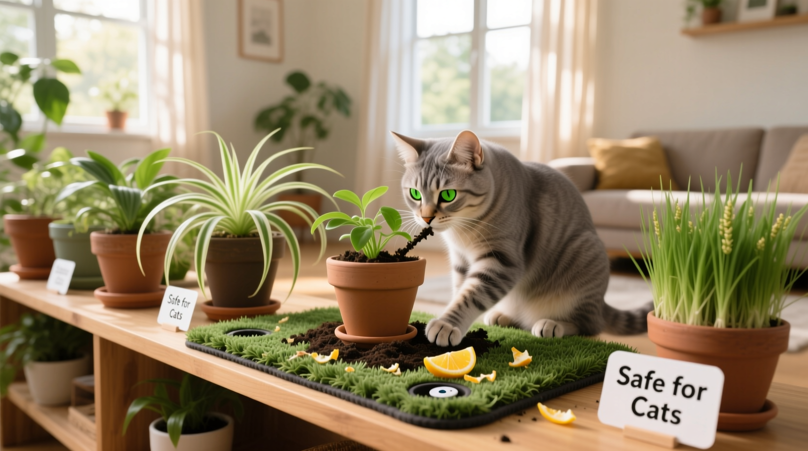 effective strategies to stop cats from digging in house plants without stressing your feline